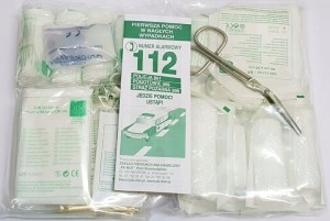 WYPOSAŻENIE WKŁAD APTECZKI DIN 164 + ustnik
